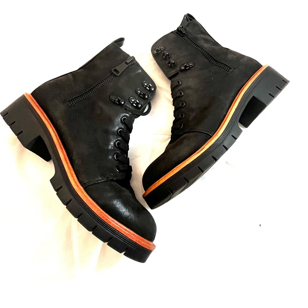 Mia Laced Combat Black boots sz 7,5 - Picture 7 of 11